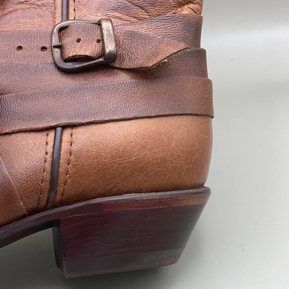 Texas Country Women’s Brown Leather Western Cowboy Boots Pointed Toe Size 7 - Picture 11 of 16